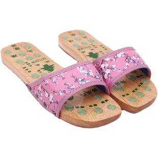 玉石按摩木屐鞋 情侣鞋木拖鞋家居木鞋cos 多色可选木头鞋1双包邮