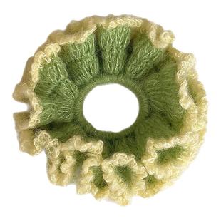 手作人狂喜~秋冬手工钩针毛线大肠发圈女款高端扎丸子头发绳皮筋