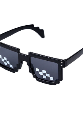 潮流网红像素马赛克眼镜搞笑搞怪出行拍照婚礼派对显眼包墨镜