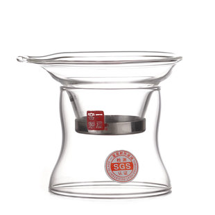 一屋窑透明玻璃 茶漏 茶隔器架 茶滤 带把过滤网套装功夫茶道配件