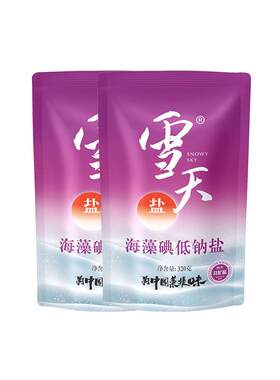 雪天高钾低钠食用盐320g井矿盐