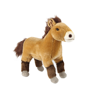 国家地理毛绒玩具仿真普氏野马公仔动物园娃娃小马玩偶抱枕睡觉
