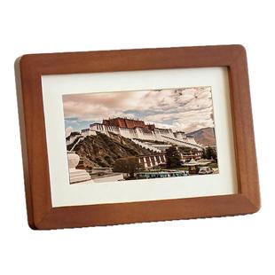 圆角实木相框摆台洗照片定制加打印做成相册框678挂墙高级感六寸