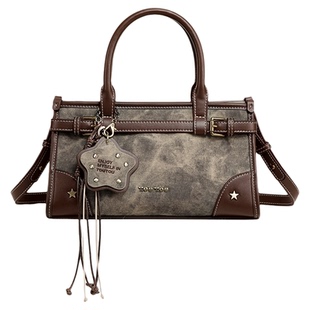 新年礼物TOUTOU星星凯莉包质感中古托特包通勤百搭手提单肩斜挎包