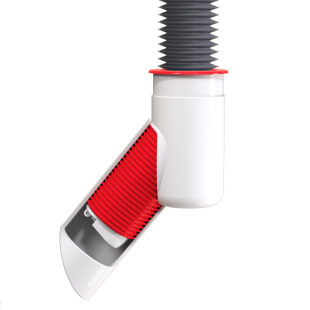 45度墙排防返臭下水管三通神器下水道密封塞洗手盆斜侧切口排水管