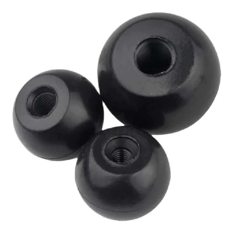 球头胶木手柄螺母圆球操作杆手拧螺丝帽把手红色铜芯黑铁心电木