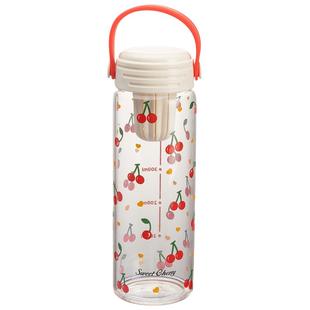 摩登主妇带提手玻璃杯大容量水杯女杯子高颜值茶水分离杯冷泡茶杯