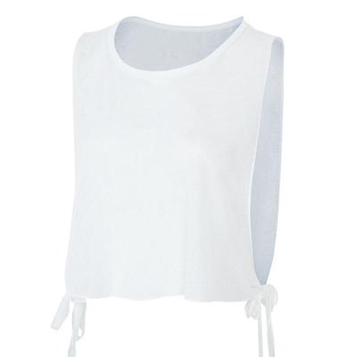 ook瑜伽服女夏季运动上衣短款背心跑步t恤宽松透明罩衫薄款健身服