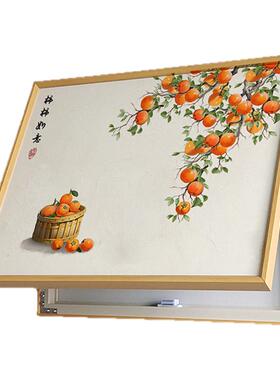 电表箱装饰画免打孔新中式