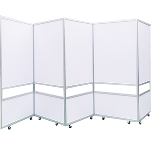 折叠书画艺术展板无缝八棱柱展架移动摄影宣传大型屏风学校幼儿园