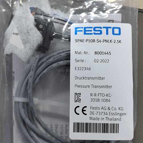 溢价-FESTO压力传感器 SPAE-P10R-S4-PNLK-2