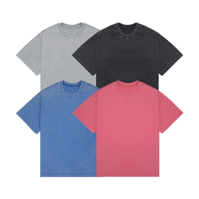 美式重磅短袖t恤半袖男女宽松潮