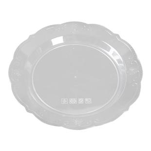一次性航空水晶盘子塑料高档硬质户外烧烤盘家用水果盘菜盘蛋糕盘
