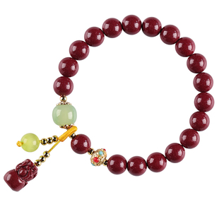 正品朱砂天然和田玉貔貅多宝手串马年护身转运珠女礼物男士手链