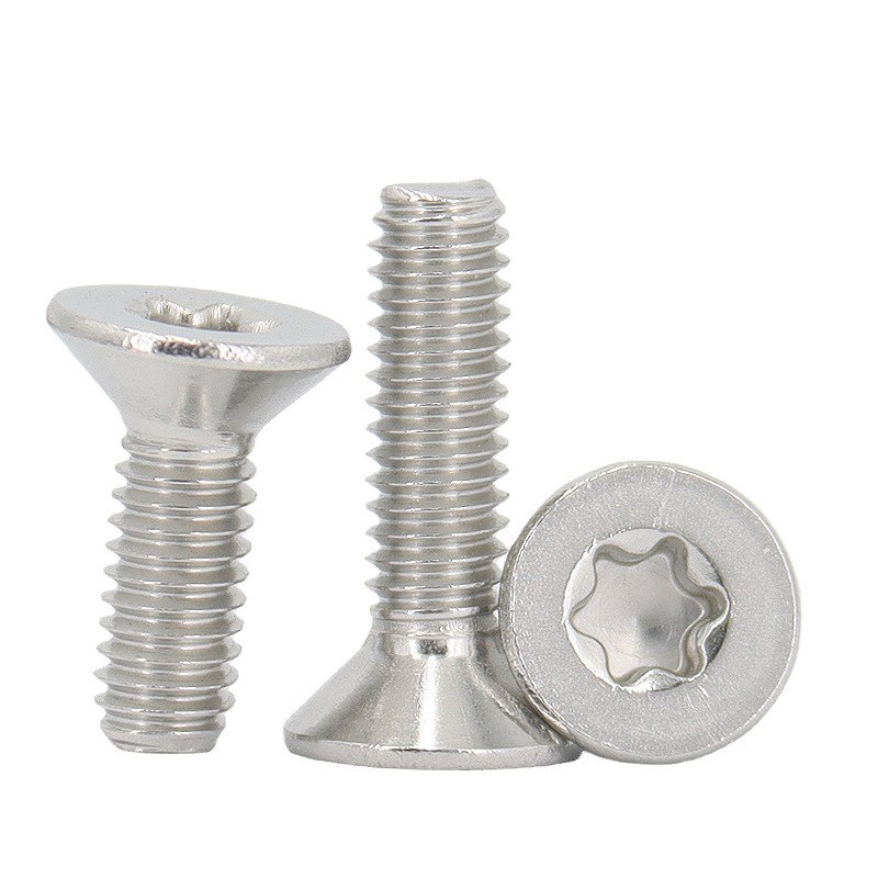 304不锈钢防盗螺丝M2-M8沉头梅花槽防盗机螺钉GB2673平头机丝螺钉