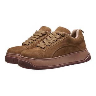 Salaxi莎莱茜春季厚底面包鞋男女增高休闲板鞋百搭欧美情侣款潮鞋