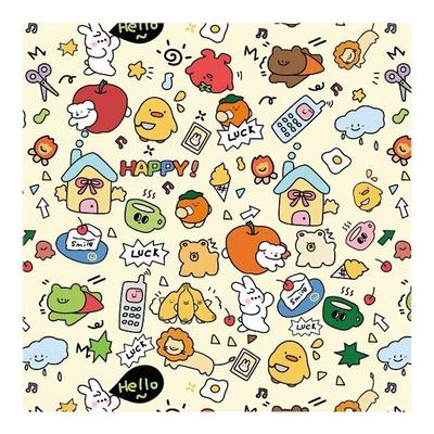 可爱p人化妆包女便携式旅行懒人大容量护肤品收纳袋魔术贴百贴布