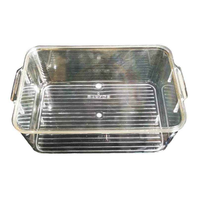 餐厅食物盒食品展示高透明保鲜盒冰箱储物盒小塑料亚克力玻璃带盖