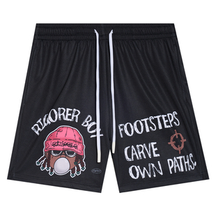 准者篮球运动短裤男速干透气健身跑步宽松潮牌印花四分裤夏季新款
