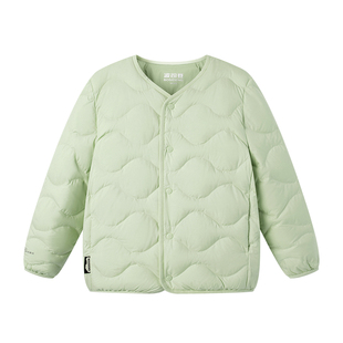 【巴恩风】波司登25新款男女童圆领长袖短外套儿童三防羽绒服轻薄