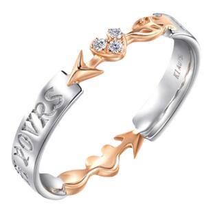 周生生V&A博物馆系列爱神之箭情诗钻石18K金戒指情侣钻戒93324R