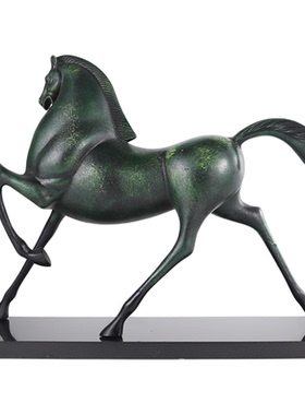 抽象创意动物马几何雕塑饰品摆件