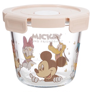 迪士尼史迪仔维尼熊米奇分三格玻璃饭盒碗保鲜上班族带饭2026新款