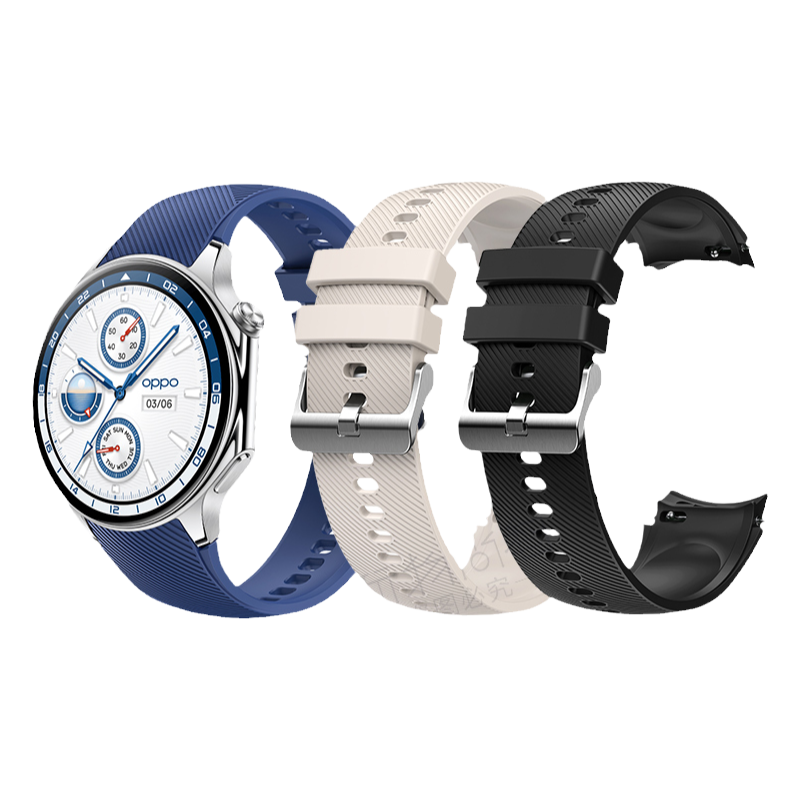 适用OPPOwatchX2手表官方同款硅胶表带运动智能手表OPPO男生watchX硅胶腕带女生春夏表链柔软亲肤非原装配件