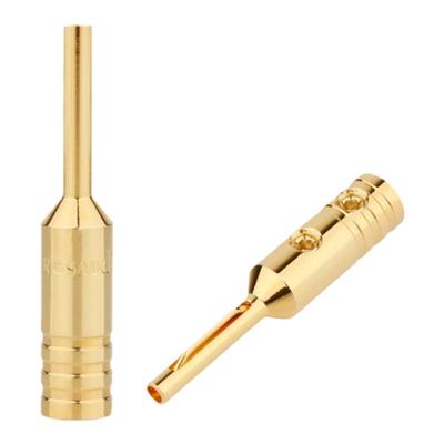 纯紫铜镀金镀铑喇叭线香蕉插头