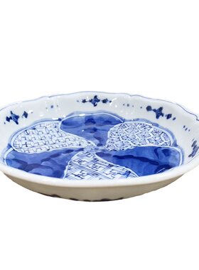 蓝凛堂碟子瓷盘日式家用青花釉下
