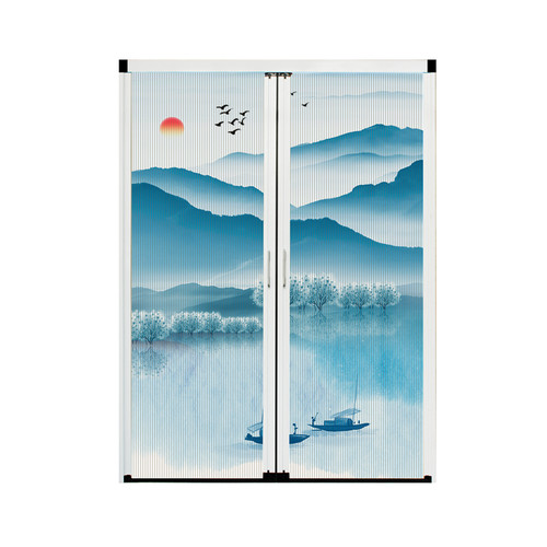 定制无轨隐形蜂巢移门隔断折叠推拉门免打孔厨房卫生间衣柜阳台门