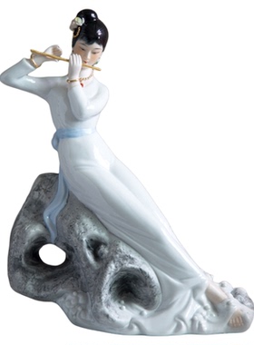 石上清箫·古典美女中国风装饰品