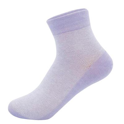 浪莎女士纯棉纯色商务运动休闲袜
