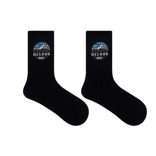 @不会丢的袜子 1986雪山中筒袜女潮流ins简约百搭春秋季长筒男袜