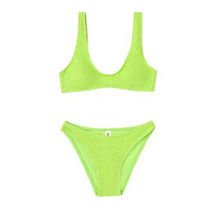 Limone岛屿高级感欧美绿色性感比基尼分体泳衣绝美泳装海边度假