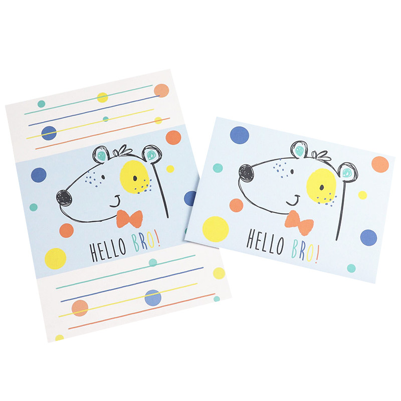 清新卡通信纸信封套装可爱动物创意信笺六一文艺 少女心情书 稿纸