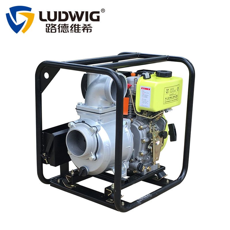 路德维希4寸柴油动力水泵电启动173F农用灌溉园林抽水机大流量