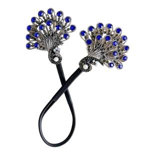 丸子头孔雀开屏盘发器2025新款高端后脑勺扭扭夹子羽毛发夹头饰女