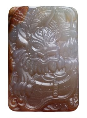 天然玛瑙俏色飞天貔貅毛衣链