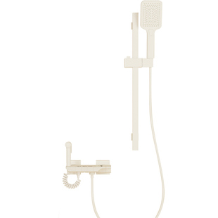 奶油白简易花洒套装家用冷热浴室恒温卫浴分体式淋浴器洗澡花晒头