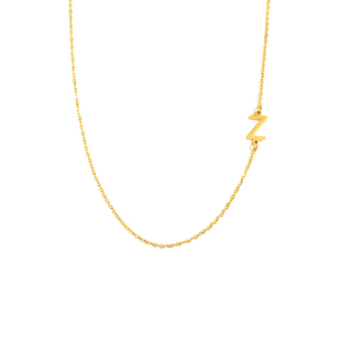 定制名字字母项链女18K钛金锁骨链不褪色小众设计高级感法式夏天h