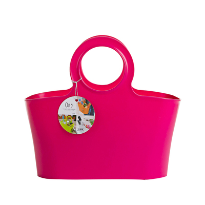 日本进口洗澡手提篮软胶购物菜篮