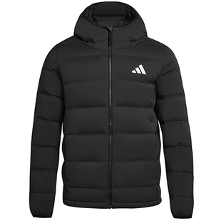 adidas阿迪达斯男子运动休闲短款保暖连帽羽绒服锐力KH3993