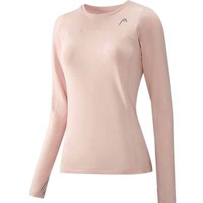 HEAD海德运动训练圆领长袖T恤女