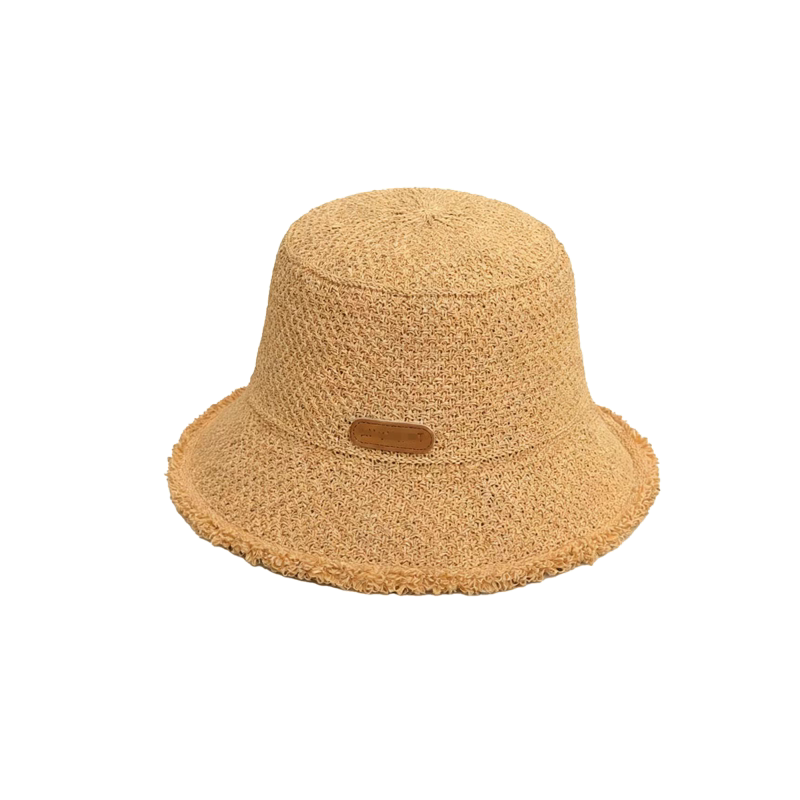 夏季薄款针织渔夫防晒帽