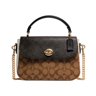 COACH/蔻驰官方 奥莱款Marlie小号邮差包女士老花单肩斜挎手提包