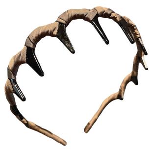 高颅顶大波浪发箍女款2025新款洗脸专用头箍带齿防滑压发发卡头饰