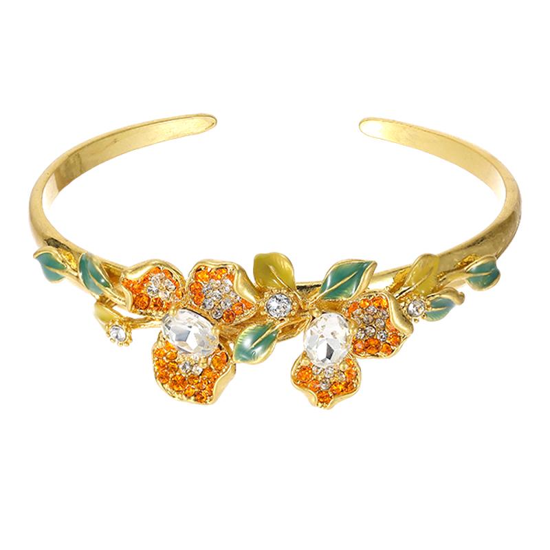 法式复古花朵手镯女款气质