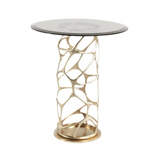 意式轻奢高级感纯铜边几艺术现代高端客厅家用设计师款沙发角几