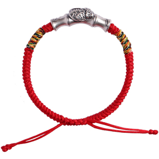 金榜题名一鸣惊人初高中考研生上岸礼物999纯银手链节节高中红绳